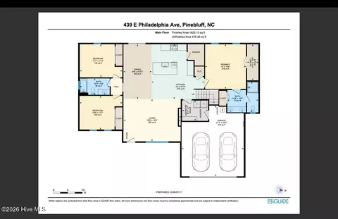 Floorplan - 439 E Philadelphia Ave, Pinebluff, NC 28373 photo 2 of 6