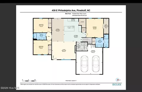 Floorplan - 439 E Philadelphia Ave, Pinebluff, NC 28373 photo 5 of 6