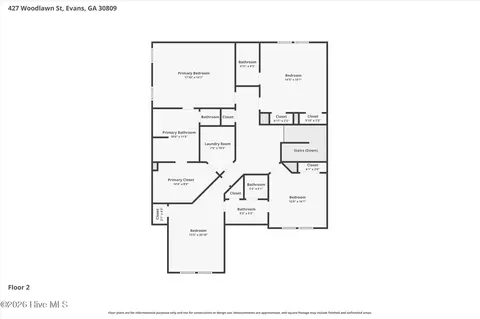 Floorplan - 427 Woodlawn St, Evans, GA 30809 photo 2 of 2