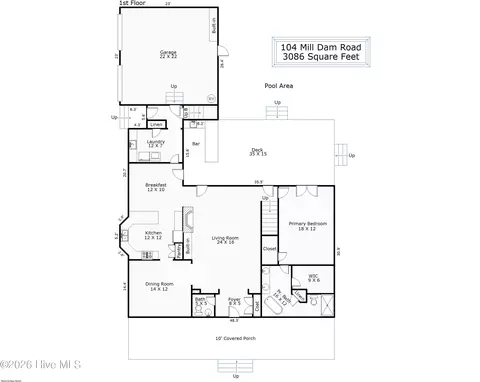 Floorplan - 104 Mill Dam Rd, Hampstead, NC 28443 photo 1 of 2