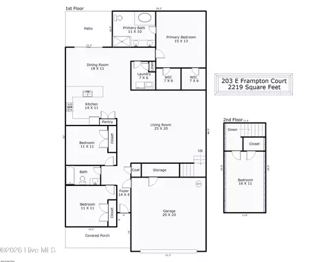 Floorplan - 203 E Frampton Ct, Hampstead, NC 28443 photo 2 of 2