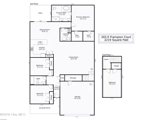 Floorplan - 203 E Frampton Ct, Hampstead, NC 28443 photo 1 of 2