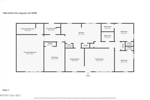 Floorplan - 1506 Halton Rd, Augusta, GA 30909 photo 1 of 1