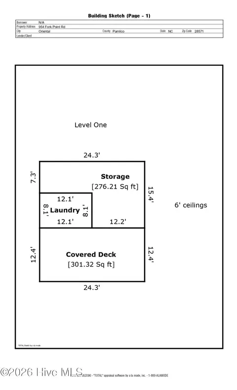 Floorplan - 954 Fork Point Rd, Oriental, NC 28571 photo 3 of 4