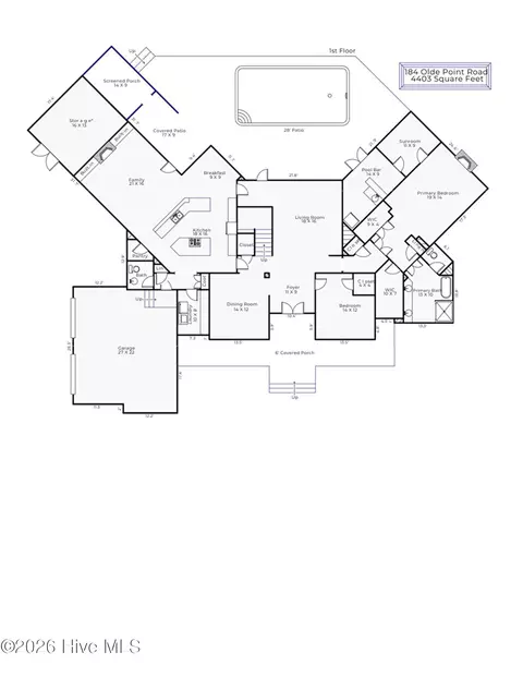 Floorplan - 184 Olde Point Rd, Hampstead, NC 28443 photo 1 of 2