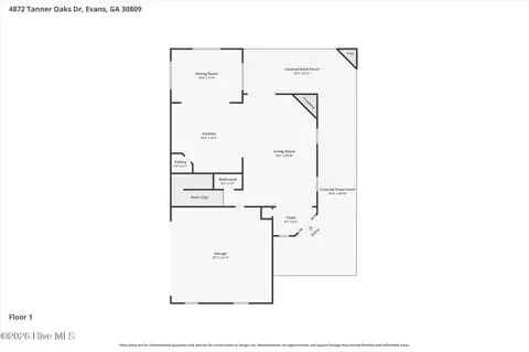 Floorplan - 4872 Tanner Oaks Dr, Evans, GA 30809 photo 2 of 8