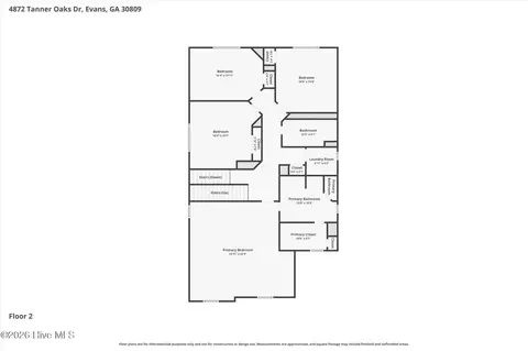 Floorplan - 4872 Tanner Oaks Dr, Evans, GA 30809 photo 7 of 8
