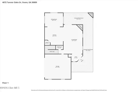 Floorplan - 4872 Tanner Oaks Dr, Evans, GA 30809 photo 6 of 8