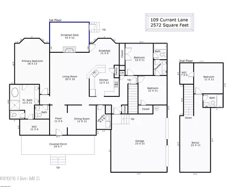 Floorplan - 109 Currant Ln, Hampstead, NC 28443 photo 1 of 1
