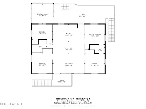 Floorplan - 1607 Emerald Dr, Emerald Isle, NC 28594 photo 1 of 5