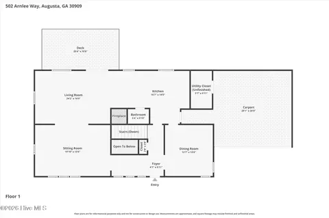 Floorplan - 502 Arnlee Way, Augusta, GA 30909 photo 2 of 3