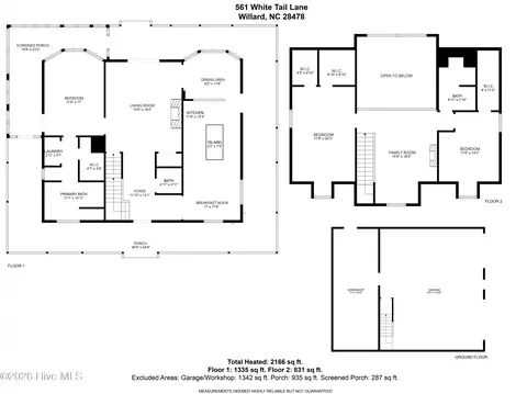 Floorplan - 561 White Tail Ln, Willard, NC 28478 photo 2 of 2
