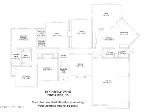 Floorplan - 86 Pinewild Dr, Pinehurst, NC 28374 photo 1 of 2