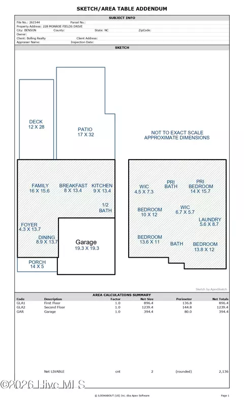 Floorplan - 228 Monroe Fields Dr, Benson, NC 27504 photo 1 of 1