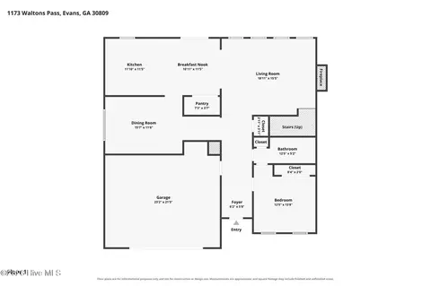 Floorplan - 1173 Waltons Pass, Evans, GA 30809 photo 2 of 3