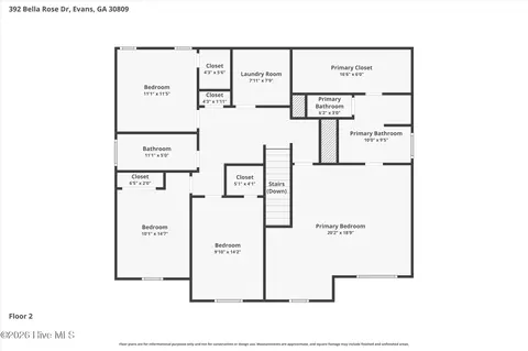 Floorplan - 392 Bella Rose Dr, Evans, GA 30809 photo 3 of 3