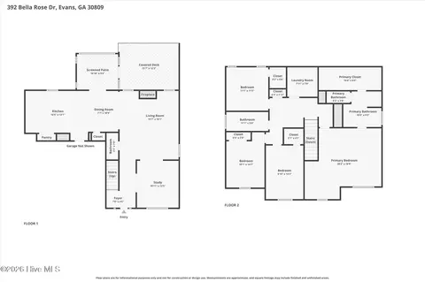 Floorplan - 392 Bella Rose Dr, Evans, GA 30809 photo 1 of 3
