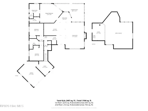 Floorplan - 142 Oakleaf Dr, Pine Knoll Shores, NC 28512 photo 2 of 6