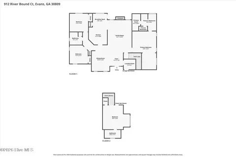 Floorplan - 912 River Bound Ct, Evans, GA 30809 photo 1 of 3