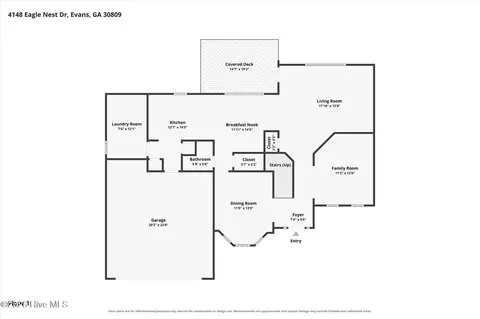 Floorplan - 4148 Eagle Nest Dr, Evans, GA 30809 photo 2 of 3