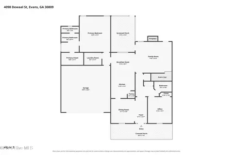 Floorplan - 4098 Dewaal St, Evans, GA 30809 photo 2 of 3