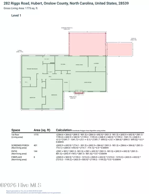 Floorplan - 282 Riggs Rd, Hubert, NC 28539 photo 3 of 4