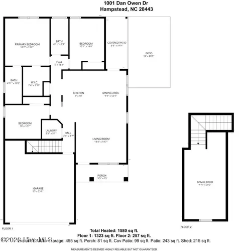 Floorplan - 1001 Dan Owen Dr, Hampstead, NC 28443 photo 1 of 1