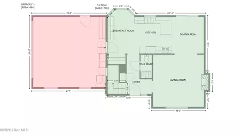 Floorplan - 314 Trappers Rd, Hubert, NC 28539 photo 1 of 3