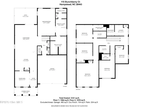 Floorplan - 115 Bunchberry Ct, Hampstead, NC 28443 photo 1 of 1