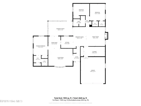 Floorplan - 45 Thunderbird Ln, Pinehurst, NC 28374 photo 1 of 2