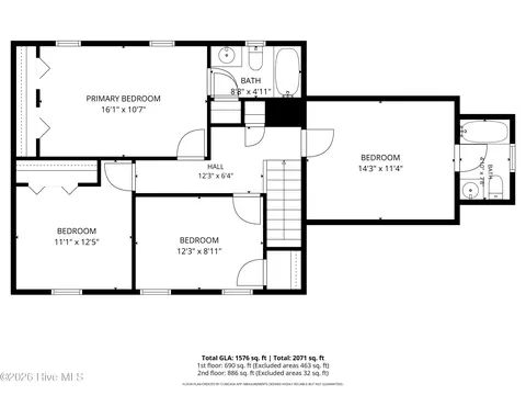 Floorplan - 302 Springcreek Ct, Hubert, NC 28539 photo 2 of 3