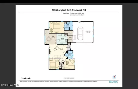 Floorplan - 1395 Longleaf Dr E, Pinehurst, NC 28374 photo 1 of 2