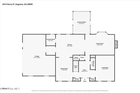 Floorplan - 3413 Kerry Pl, Augusta, GA 30909 photo 2 of 5