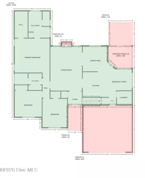 Floorplan - 341 Highlands Dr, Hampstead, NC 28443 photo 2 of 2