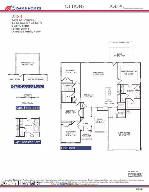 Floorplan - 2129 Sandbrook Loop, Leland, NC 28451 photo 1 of 1