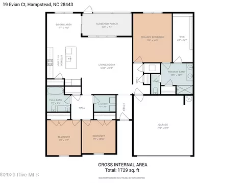 Floorplan - 19 Evian Ct, Hampstead, NC 28443 photo 1 of 1