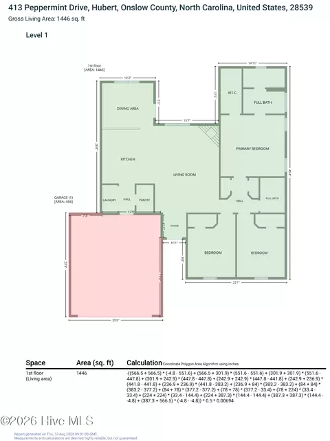 Floorplan - 413 Peppermint Dr, Hubert, NC 28539 photo 2 of 2