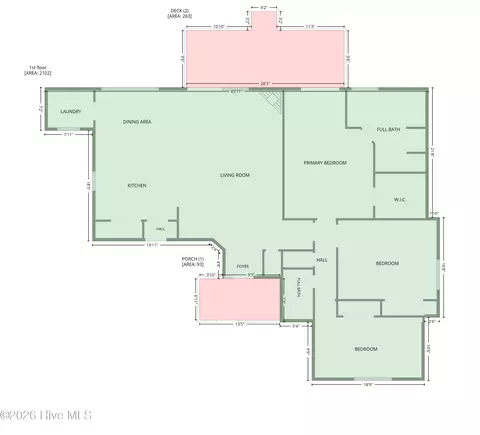 Floorplan - 416 Masters Ln, Hampstead, NC 28443 photo 2 of 3
