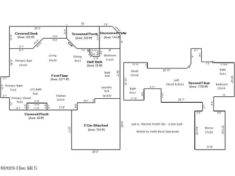 Floorplan - 165 N Teachs Point Rd, Bath, NC 27808 photo 2 of 2