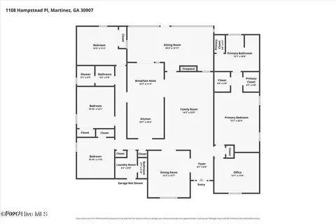 Floorplan - 1108 Hampstead Pl, Martinez, GA 30907 photo 1 of 1