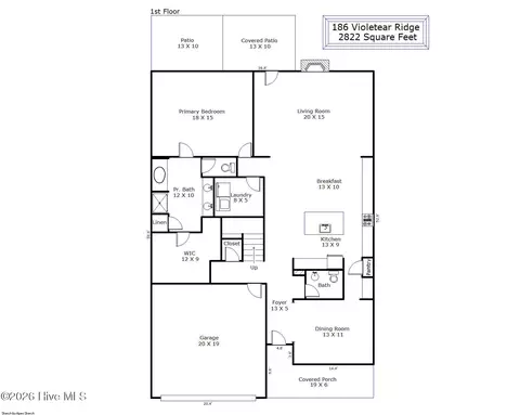 Floorplan - 186 Violetear Rdg, Hampstead, NC 28443 photo 1 of 2