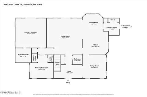 Floorplan - 1654 NE Cedar Creek Dr, Thomson, GA 30824 photo 7 of 10