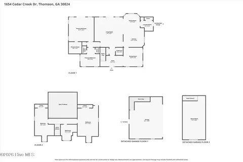 Floorplan - 1654 NE Cedar Creek Dr, Thomson, GA 30824 photo 1 of 10