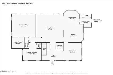 Floorplan - 1654 NE Cedar Creek Dr, Thomson, GA 30824 photo 2 of 10
