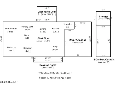 4909 Creekside Dr, New Bern, NC 28562