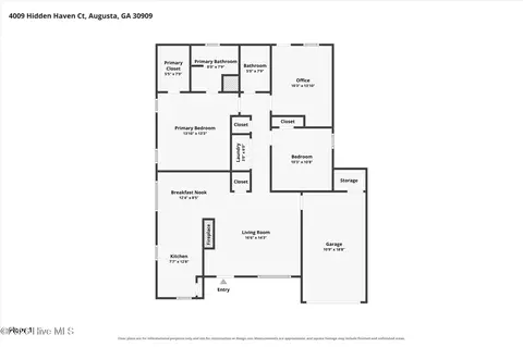 Floorplan - 4009 E Hidden Haven Ct, Augusta, GA 30909 photo 1 of 2