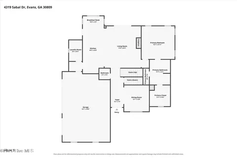 Floorplan - 4319 Sabal Dr, Evans, GA 30809 photo 1 of 3