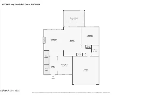 Floorplan - 657 Whitney Shoals Rd, Evans, GA 30809 photo 2 of 4
