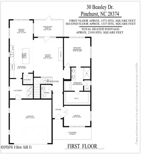Floorplan - 30 Beasley Dr, Pinehurst, NC 28374 photo 1 of 2