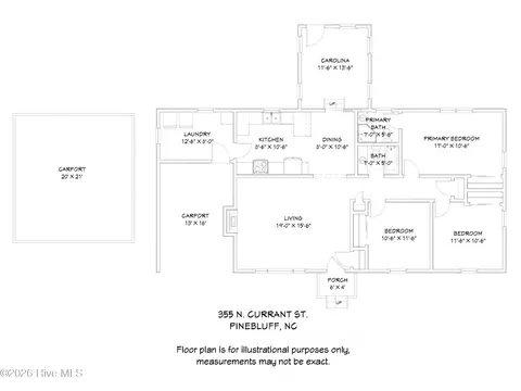 Floorplan - 355 N Currant St, Pinebluff, NC 28373 photo 1 of 1